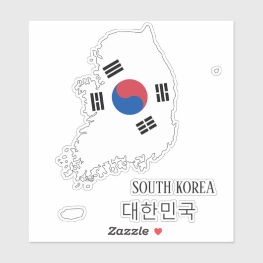 Sticker Plan du drapeau sud-coréen (Feuille)