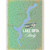 Sticker Plan du lac d'Orta Italie (Devant)