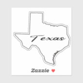 Sticker Plan du Texas (Feuille)