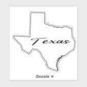 Sticker Plan du Texas (Feuille)