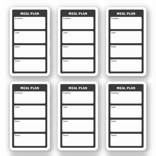 Sticker Plan repas (Devant)