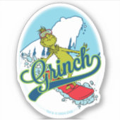 Sticker Planche à neige du Grinch (Devant)