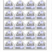 Sticker Planche d'autocollants de chat d'hiver 20 chatons (Devant)