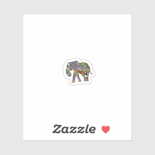 Sticker Planche d'autocollants Éléphant | Mini-autocollant (Feuille)