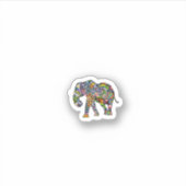 Sticker Planche d'autocollants Éléphant | Mini-autocollant (Devant)