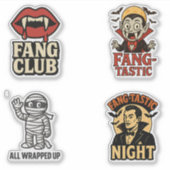 Sticker Planche d'autocollants Halloween Vintage Vibe (Devant)