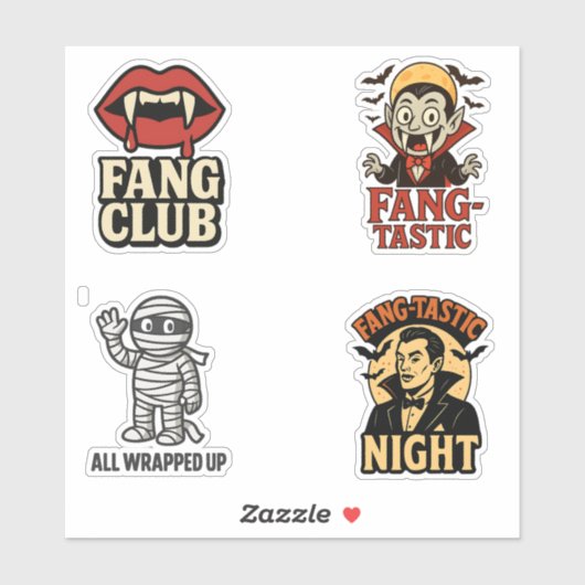 Sticker Planche d'autocollants Halloween Vintage Vibe (Feuille)