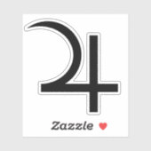 Sticker Planet Jupiter Symbol (black) (Feuille)