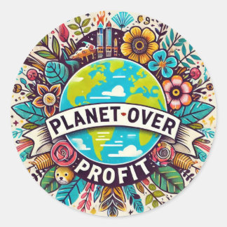 Sticker Planet over Profit