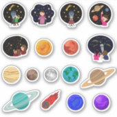 Sticker Planétarium Astronomie Enfants Planète éducative (Devant)