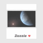 Sticker Planète K2-18b, Étoile Hôte Et Planète Accompagnan (Feuille)