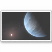 Sticker Planète K2-18b, Étoile Hôte Et Planète Accompagnan (Devant)