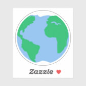 Sticker Planète Terre (Feuille)