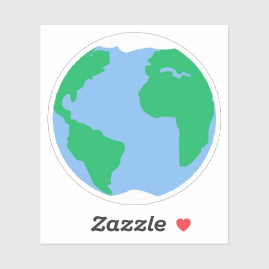 Sticker Planète Terre (Feuille)