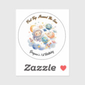 Sticker Planètes extérieures Blue Premier anniversaire (Feuille)