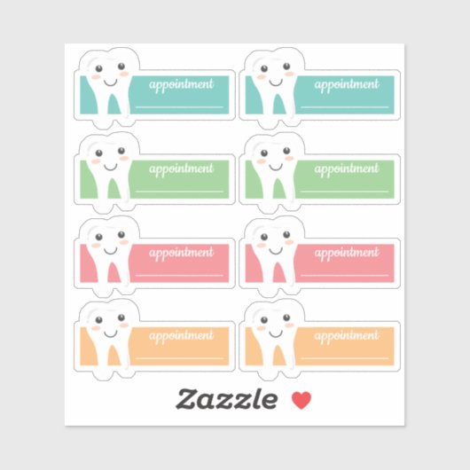 Sticker Planificateur d'applications pour dentistes (Feuille)