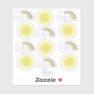 Sticker Planificateur de collection Sunshine Rainbow Kawai