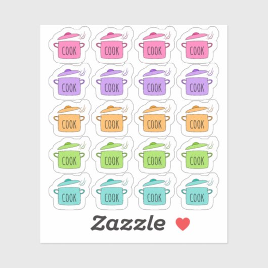 Sticker Planificateur de Cuisine et de préparation de repa (Feuille)