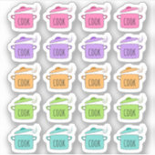 Sticker Planificateur de Cuisine et de préparation de repa (Devant)