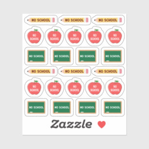 Sticker Planificateur de journée sans école Calendrier de