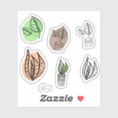 Sticker Planificateur de mélange de plantes de la plante v (Feuille)