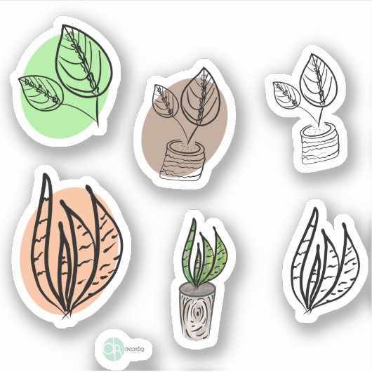 Sticker Planificateur de mélange de plantes de la plante v (Devant)