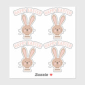 Sticker Planificateur de Pâques Lapin Mignon Scrapbooking  (Feuille)
