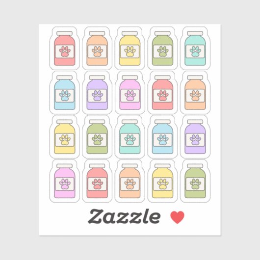 Sticker Planificateur de rappel de prescription de médicam (Feuille)