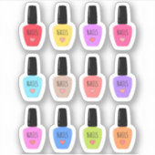 Sticker Planificateur de rendez-vous pour manucure et pédi (Devant)