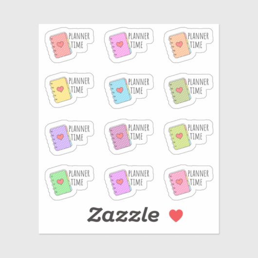 Sticker Planificateur de temps de rappel papeterie cahier  (Feuille)