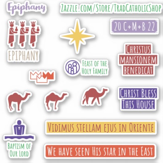 Sticker Planificateur d'illustrations catholiques latines  (Devant)