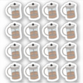 Sticker Planificateur fonctionnel de pause café à la press (Devant)