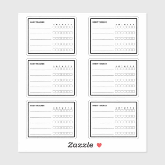 Sticker Planificateur Habit Tracker (Feuille)