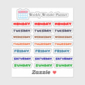 Sticker Planificateur hebdomadaire Wonder (Feuille)