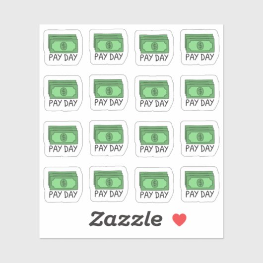 Sticker Planificateur Paycheck du gestionnaire Finance Tra (Feuille)