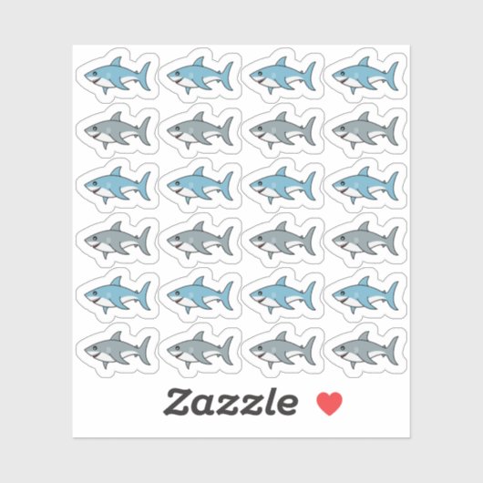 Sticker Planificateur Requin Mignon (Feuille)