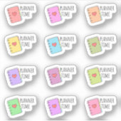 Sticker Planificateur Stationnaire de Rappel d'Heure de Pl (Devant)