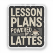 Sticker Plans de leçons alimentés par Lattes Café de l'ens (Devant)