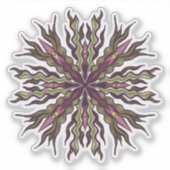 Sticker Plante à œil psychédélique - Mandala botanique sur (Devant)