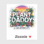 Sticker Plante Daddy San Antonio City Texas USA (Feuille)