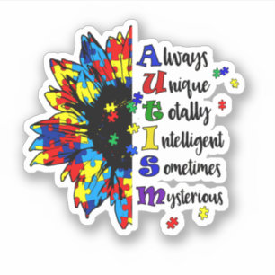 Sticker Plante de tournesol Lover, ABA Therapy, TDAH