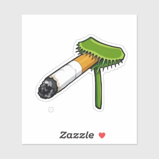 Sticker Plante de Vénus Flytrap avec cigare (Feuille)