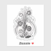 Sticker Plante florale au design Tangle - (Feuille)