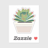 Sticker Plante grasse mignonne (Feuille)