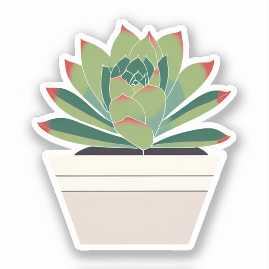 Sticker Plante grasse mignonne (Recto)
