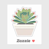Sticker Plante grasse mignonne (Feuille)