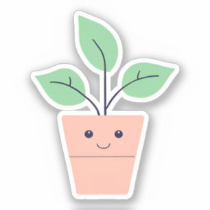 Sticker Plante heureuse
