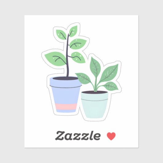 Sticker Plante mignons (Feuille)