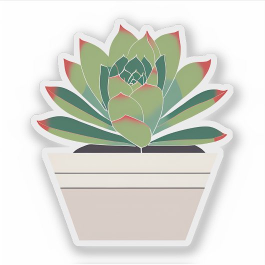 Sticker Plante Succulent (Devant)