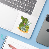 Sticker Plantes (Ordinateur portable avec iPhone)